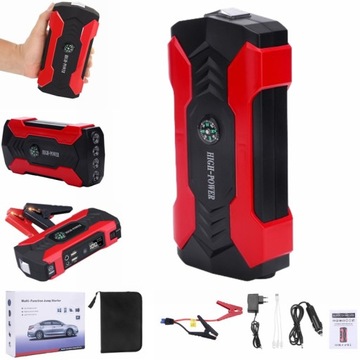 POWERBANK JUMP STARTER ROZRUCH BOOSTER LATARKA 10400mAh KLEMY