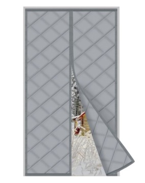 ZASŁONA TERMICZNA NA MAGNES CIEPŁA KURTYNA NA DRZWI 90x200cm