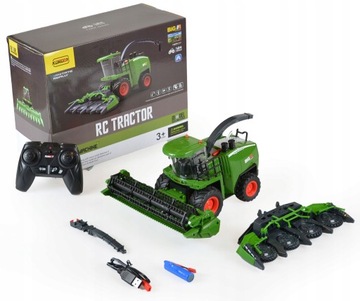 KOMBAJN ZDALNIE STEROWANY 2w1 DYM ŚWIATŁA DŹWIĘK FARMA RC PREZENT