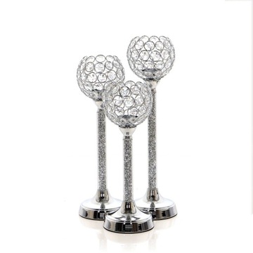 Подсвечник Glamour Lantern Chrome Silver кристалл