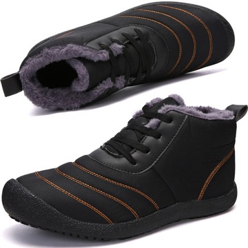 Buty męskie sportowe zimowe wysokie FUTERKO OCIEPLANE ADIDASY ZA KOSTKĘ