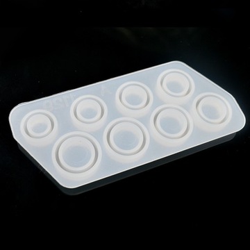 ФОРМА силикона для смолы ОБРУЧАЛЬНЫЕ КОЛЬЦА x8 Отливки Ювелирные кольца Рукоделие