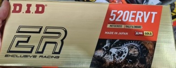 DID 520 ERVT-118 ZB ŁAŃCUCH 118 OGNIW X-RING ZŁOTY