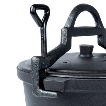 Оригинальный тяжелый казан Вильде с крышкой и подставкой для камина объемом 4 литра.