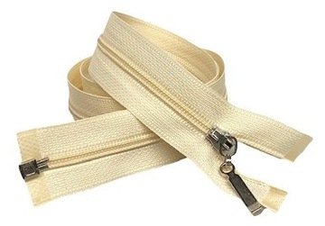 Zamek błyskawiczny 3mm rozdzielczy nude suwak ozdobny nikiel patyk 65cm