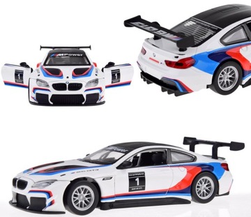 AUTKO SPORTOWE SAMOCHÓD AUTO BMW M6 ŚWIATŁO DŹWIĘK METALOWE MODEL 1:32