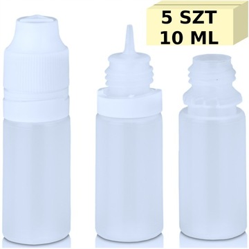 BUTELKI 10 ml 5 SZT LIQUID BUTELECZKA BUTELECZKI