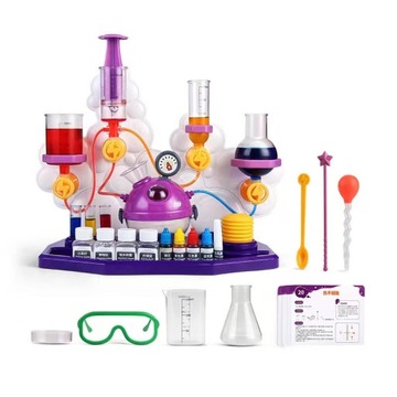 LABORATORIUM CHEMICZNE ZESTAW DOŚWIADCZALNY EDUKACYJNY BAŃKI DELUXE LAB