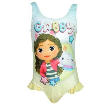 STRÓJ KĄPIELOWY JEDNOCZĘŚCIOWY KOCI DOMEK GABI GABBY DOLLHOUSE r. 116/122