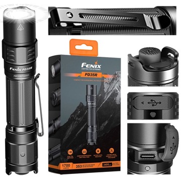 Latarka diodowa Fenix PD35R 1700 lm 353 m USB-C