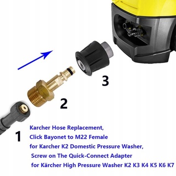 Переходник шланга мойки высокого давления М22.