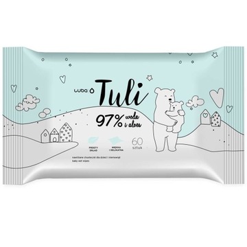 LUBA TULI Влажные салфетки для детей ВОДА И АЛОЭ