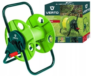 ПОДСТАВКА ДЛЯ САДОВОГО ШЛАНГА VERTO, ПЕРЕНОСКА, КАТУШКА, ДЛИНОЙ ДО 45 м, 1/2