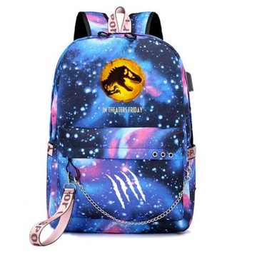 РЮКЗАК ПАРК ЮРСКОГО МИРА ДЛЯ ШКОЛЫ USB А4 БОЛЬШОЙ ДИЗАЙН, высокое качество