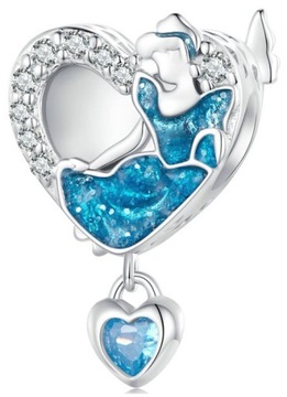 Charms Zawieszka Charms Srebro 925 Serce Trusky