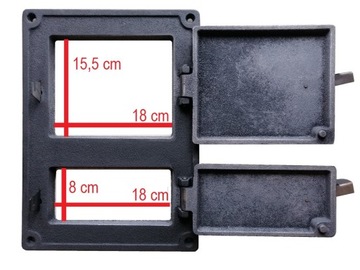 чугунная кухонная дверца 37,5х27,5 духовка