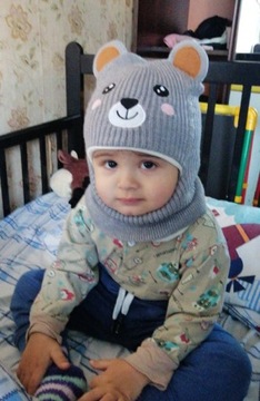 ДЕТСКАЯ БАЛАКЛАВА ШАПКА, МЕДВЕДЬВЫЕ УШИ, ФЛИС, ЗИМНЯЯ ТЁПЛАЯ