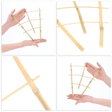 БАМБУКОВАЯ ЛЕСТНИЦА, ТРОЙНАЯ ОПОРА ДЛЯ РАСТЕНИЙ, 26 см