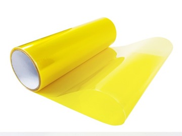 Тюнинговая наклейка желтая фольга для автомобильных ламп 30см