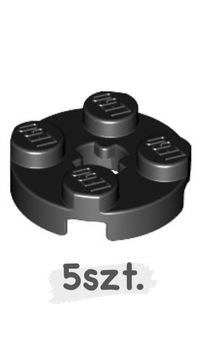 LEGO 5szt Klocek okrągły 2x2 Black czarny 4032 Nowy