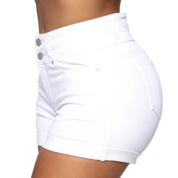 2023 Summer New Black and White High Waist Denim S