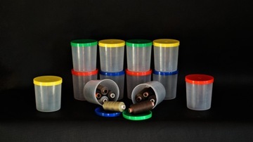 Pojemnik warsztatowy 200ml bezb-czerwony do śrub, gwoździ