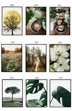 PLAKAT 30x40 WIOSNA wybór 100 WZORÓW eviero kwiaty pejzaże natura boho beże