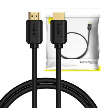 BASEUS KABEL PRZEWÓD HDMI 2.0 PRZEWÓD DO TELEWIZORA 4K/60HZ 3D 18Gbps 1M