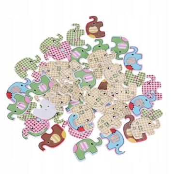 Drewniany guzik do szycia scrapbookingu 50 szt