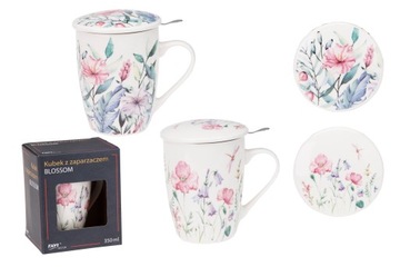 Kubek z zaparzaczem porcelana BLOSSOM 350 ml 4175