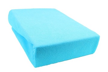 Prześcieradło frotte z gumką 180x200 lazur GRUBE!