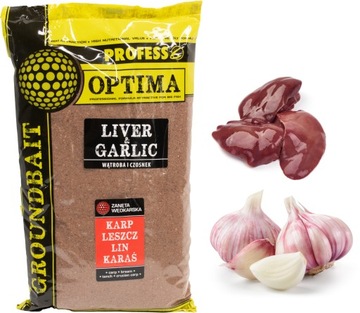 Zanęta Profess Optima 1kg WĄTROBA I CZOSNEK