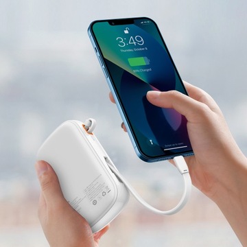 Baseus Power Bank 20000 мАч Qpow Pro — USB + TypeC — PD20W с кабелем Lightning