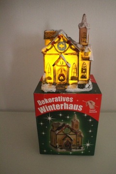 PODŚWIETLANY DOMEK ŚWIĄTECZNY LED DEKORACJA ŚWIĄTECZNA