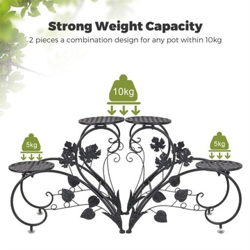 Подставка для цветов, металлическая подставка для цветов, 4 горшка.