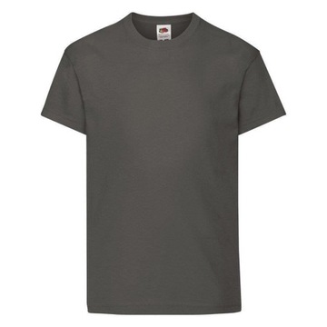 T-shirt dziecięcy Fruit of the loom bawełna ORIGINAL grafit rozmiar 164
