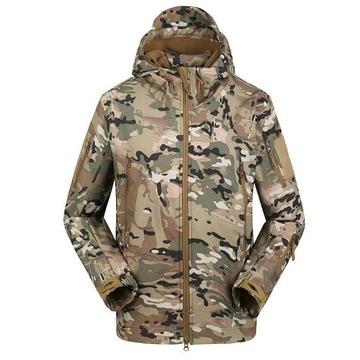 Kurtka softshell z kapturem wojskowa sportowa L