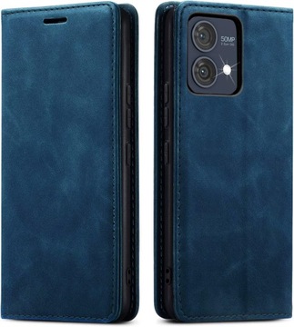 МАГНИТНЫЙ КОЖАНЫЙ ЧЕХОЛ ДЛЯ MOTOROLA MOTO G84 5G + СТЕКЛО