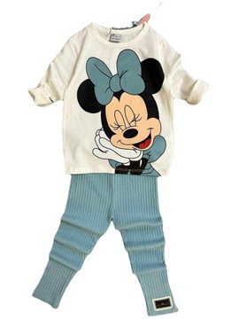 Kocak piękny komplet 134-140 9-10 2 pak bluzka Minnie Mouse legginsy cudo