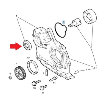 Прокладка масляного насоса Opel 98041051