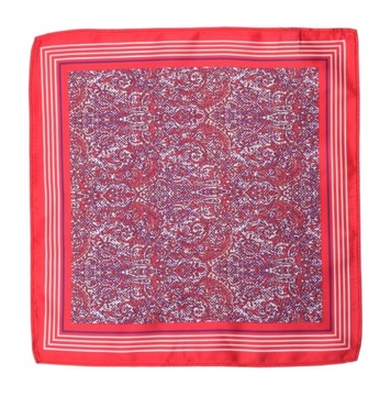 Красный нагрудный платок с геометрическим узором