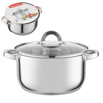 Garnek nierdzewny Claude z pokrywą 24 cm 6,1 l Flo