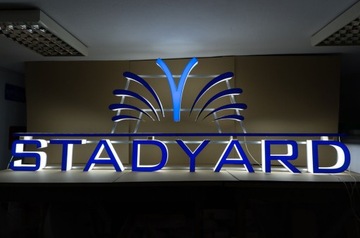 Блок объемных букв со светодиодной подсветкой, лицевая сторона, 60 см.