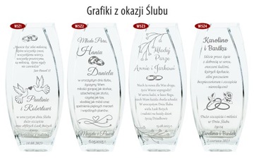 Ваза с ГРАВИРОВКОЙ 32см ДЕНЬ РОЖДЕНИЯ ЮБИЛЕЙ Юбилей СВАДЬБА Новоселье