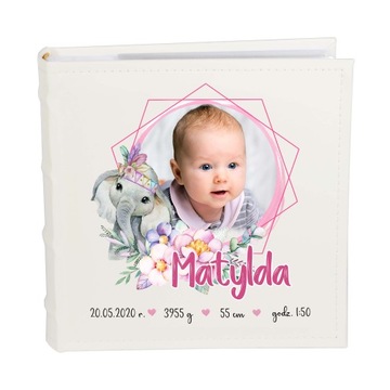 Album metryczka ze zdjęciem, na chrzest, roczek