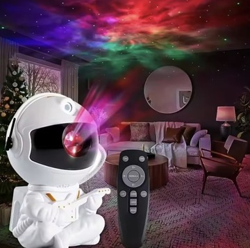 KOSMONAUTA ASTRONAUTA LAMPKA NOCNA LED PROJEKTOR I GITARA