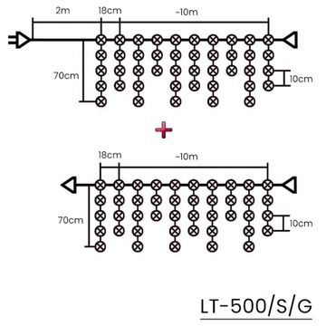 НАРУЖНЫЕ СОСЬКИ 20 м 500 СВЕТОДИОДНЫХ ГУСТЫХ РОЖДЕСТВЕНСКИХ ОГНИ | ЦВЕТНАЯ + ВСПЫШКА