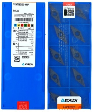 PŁYTKI WĘGLIKOWE VCMT 160404 HMP PC5300 KORLOY