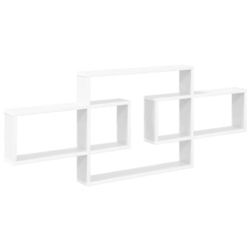 Полиця настінна Білий 130 x 10 x 50 см інженерна деревина