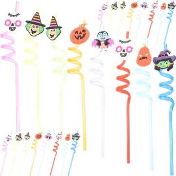 SZKIELET SŁOMKI SOK HALLOWEEN PET KARTON PCV